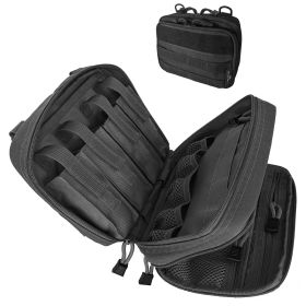 Excursion Gear Organizer;  Backpack Organizer | Utility MOLLE Bag Pouch | Backpacking;  Day Packs;  Go Bags;  Bug Out Bags;  72 Hour Kits;  Survival K (Color: black)