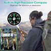 1Pc 50000mAh Solar Power Bank Portable Fast Charger with Compass LED Flashlight 3 Cable Dual Output Hand Crank Emergency Power Bank Outdoor Camping