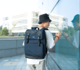 Solar power generation business backpack. 30L,20W,5V/3A,9V/2A, QC2.0/QC3.0 fast charging, 5000 mAh energy storage, YKK zipper, high-end waterproof, 21
